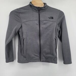 The North Face Gray Heathered Full Zip Fleece Jacket Men's size medium flaws